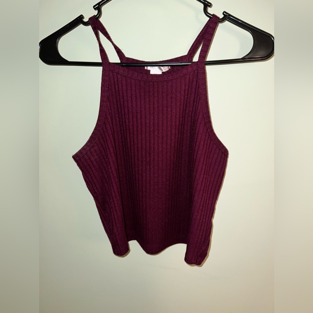 Maroon Crop Top